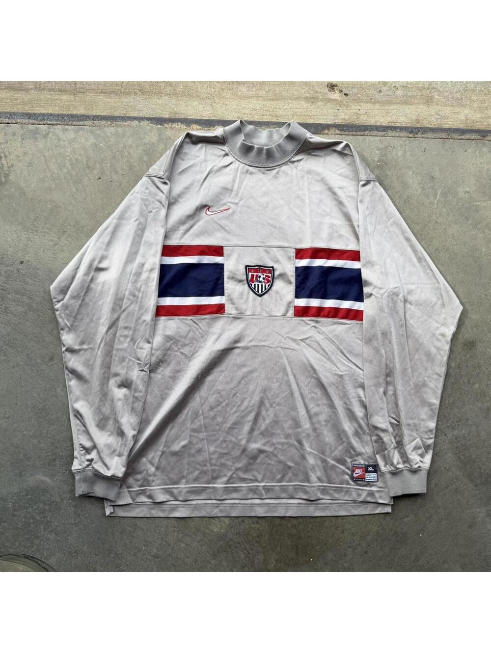Vintage 1995 USA Soccer Nike Goalie long sleeve jersey size XL USA Made